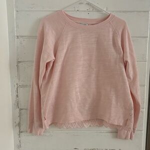 J. Crew eyelet back pink shirt
